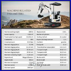 NEW 1 Ton Mini Excavator + Mini Skirt Steer Loader B&S Engine Free Shipping EPA