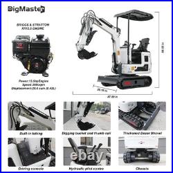 NEW 1 Ton Mini Excavator + Mini Skirt Steer Loader B&S Engine Free Shipping EPA