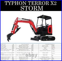 NEW 25HP Mini Excavator 2.5 Ton Trench Digger with EPA Diesel Perkins Engine