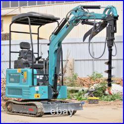 NEW 4,000 lbs 1 Ton Mini Hydraulic Excavator KUBOTA Diesel + 8IN AUGER FREE SHIP