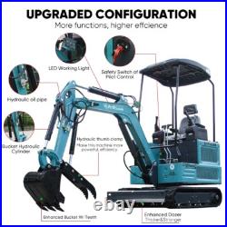 NEW 4,000 lbs 1 Ton Mini Hydraulic Excavator KUBOTA Diesel + 8IN AUGER FREE SHIP