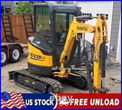 NEW 6173LBS SHANTUI STE35SR Hydraulic Thumb Yanmar EPA4 Engine Hydraulic System