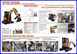 NEW 6173LBS SHANTUI STE35SR Hydraulic Thumb Yanmar EPA4 Engine Hydraulic System