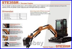 NEW 6173LBS SHANTUI STE35SR Hydraulic Thumb Yanmar EPA4 Engine Hydraulic System