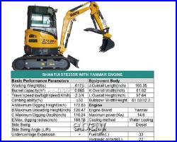 NEW 6173LBS SHANTUI STE35SR Hydraulic Thumb Yanmar EPA4 Engine Hydraulic System