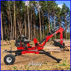 NEW ATV Mini Excavator 15HP Backhoe Digger 0.016 Cbm Bucket Swinging Angle