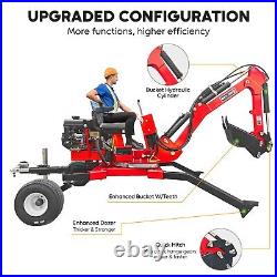 NEW ATV Mini Excavator 15HP Backhoe Digger 0.016 Cbm Bucket Swinging Angle