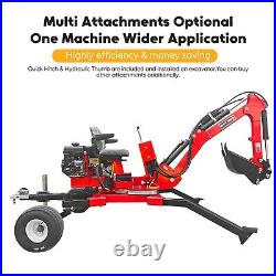 NEW ATV Mini Excavator 15HP Backhoe Digger 0.016 Cbm Bucket Swinging Angle