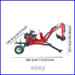 NEW ATV Mini Excavator 15HP Backhoe Digger 0.016 Cbm Bucket Swinging Angle