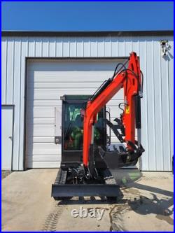 NEW Mini Excavator AGT QNT50R 2-Ton with Cab & Swing Boom 28HP Gas Engine Digger NEW Mini Excavator AGT QNT50R 2-Ton with Cab & Swing Boom 28HP Gas Engine Digger