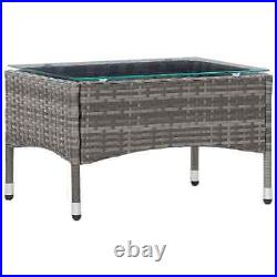 NNEVL Coffee Table Grey 60x40x36 cm Poly Rattan