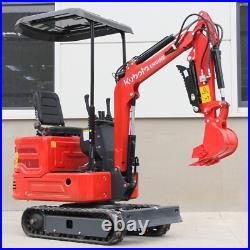 New 1.4Ton Mini Excavator KUBOTA Diesel Engine with Attachments Tracked Diggers