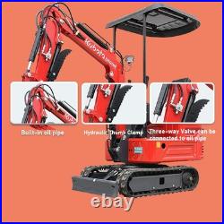 New 1.4Ton Mini Hydraulic Excavator Kubota Engine with Attachments EPA USA Stock