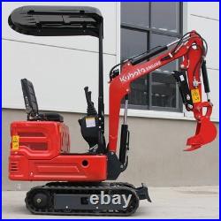 New 1.4Ton Mini Hydraulic Excavator Kubota Engine with Attachments EPA USA Stock