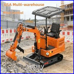 New 1 Ton Mini Excavator Gas B&S EPA Engine 13.5HP USA Free Wooden Crate Package