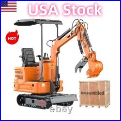 New 1 Ton Mini Excavator Gas B&S EPA Engine 13.5HP USA Free Wooden Crate Package
