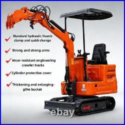 New 1 Ton Mini Excavator Gas B&S EPA Engine 13.5HP USA Free Wooden Crate Package