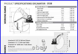 New! 2023 SANY SY50U Hydraulic Mini Excavator 11,684 lb, 37.1HP AC/Heat