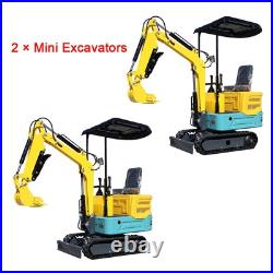 New 2 x Mini Excavator Compact Mechanical Digger Excavators USA Warehouse New 2 x Mini Excavator Compact Mechanical Digger Excavators USA Warehouse