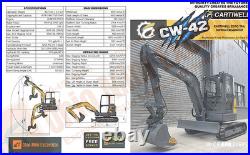 New CW-42 Excavator, Like E35, 8400 lbs, Kubota Diesel Digger, Warranty! In Ohio