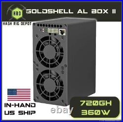 New Goldshell AL Box II (2) 720gh 360w Alephium Miner In-hand US Ships 2-day air