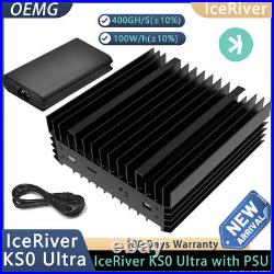 New IceRiver KS0 Ultra Kaspa Miner 400G 100W KAS ASIC Miner with PSU