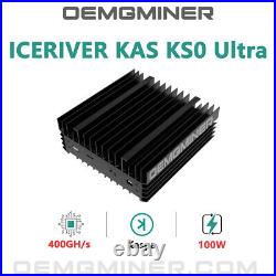 New IceRiver KS0 Ultra Kaspa Miner 400G 100W KAS ASIC Miner with PSU