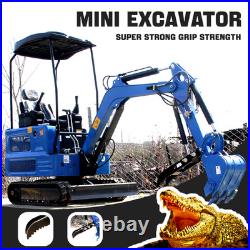 New Mini Excavato Kubota Diesel 1.8 Ton r Hydraulic Crawler 11.5HP Free Shipping