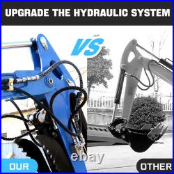 New Mini Excavato Kubota Diesel 1.8 Ton r Hydraulic Crawler 11.5HP Free Shipping