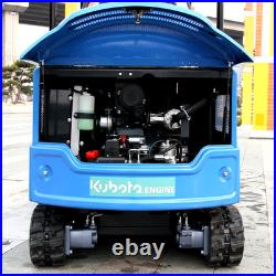 New Mini Excavato Kubota Diesel 1.8 Ton r Hydraulic Crawler 11.5HP Free Shipping