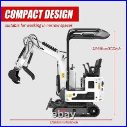 New Mini Excavator 1.4 Ton Tracked Digger 13.5HP B&S EPA Gas Engine Free Ship New Mini Excavator 1.4 Ton Tracked Digger 13.5HP B&S EPA Gas Engine Free Ship