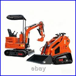 New Mini Excavator withPilot Control System Stand-On Mini Skid Steer Loader US