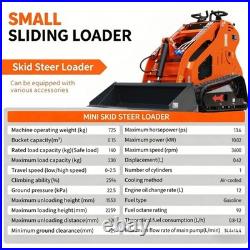 New Mini Excavator withPilot Control System Stand-On Mini Skid Steer Loader US