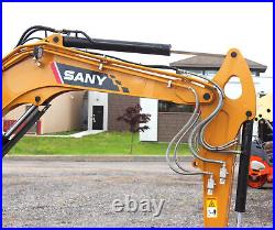 New! SANY SY50U Hydraulic Mini Compact Excavator Hyd. Thumb Coupler with Bucket