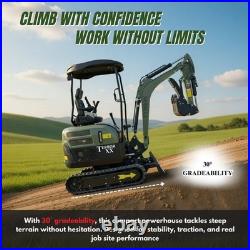 New TYPHON TERROR XX 4000lb Mini Excavator SideSwing Kuobta D902 12 Attachments