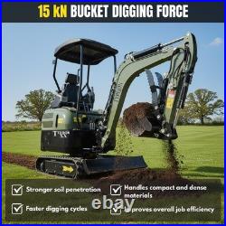 New TYPHON TERROR XX 4000lb Mini Excavator SideSwing Kuobta D902 12 Attachments