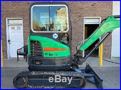 Nice Bobcat E26 Hydraulic Mini Excavator Cab Heat A/C Aux Hydr Diesel low hours
