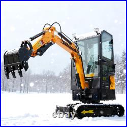 PICK UP 1Ton Mini Excavators For Sale With Enclosed Cab B&S Engine Mini Digger