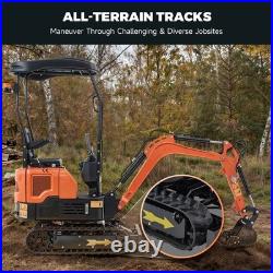 PREENEX Mini Excavator 1 Ton Digger 13.5hp Gas Tracked Crawler B&S EPA Engine