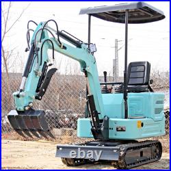 RAKE + Bucket + Kubota Z482 Diesel 1.4TON Mini Excavator Tracked Crawler USA RAKE + Bucket + Kubota Z482 Diesel 1.4TON Mini Excavator Tracked Crawler USA