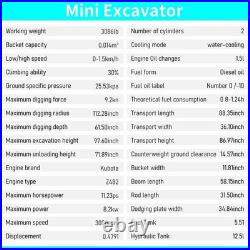 RAKE + Bucket + Kubota Z482 Diesel 1.4TON Mini Excavator Tracked Crawler USA RAKE + Bucket + Kubota Z482 Diesel 1.4TON Mini Excavator Tracked Crawler USA