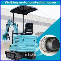 RAKE + Bucket + Kubota Z482 Diesel 1.4TON Mini Excavator Tracked Crawler USA RAKE + Bucket + Kubota Z482 Diesel 1.4TON Mini Excavator Tracked Crawler USA