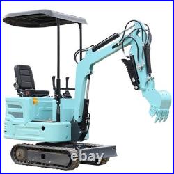 RAKE + Bucket + Kubota Z482 Diesel 1.4TON Mini Excavator Tracked Crawler USA RAKE + Bucket + Kubota Z482 Diesel 1.4TON Mini Excavator Tracked Crawler USA