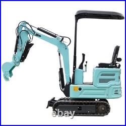 RAKE + Bucket + Kubota Z482 Diesel 1.4TON Mini Excavator Tracked Crawler USA RAKE + Bucket + Kubota Z482 Diesel 1.4TON Mini Excavator Tracked Crawler USA