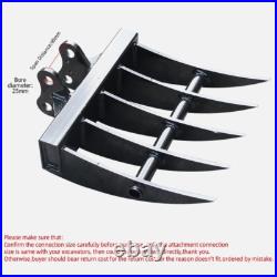 Rake Attachment for Mini Excavator 0.8 Ton to 1.5 Ton Excavator Free Shipping