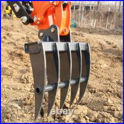 Rake Attachment for Mini Excavator 0.8 Ton to 1.5 Ton Excavator Free Shipping