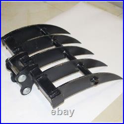 Rake Attachments For 5-Tooth Mini Excavator, Small Digger Hydraulic Tilt Backhoe