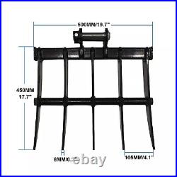 Rake Attachments For 5-Tooth Mini Excavator, Small Digger Hydraulic Tilt Backhoe