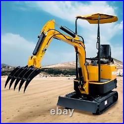 Rake Attachments For 5-Tooth Mini Excavator, Small Digger Hydraulic Tilt Backhoe