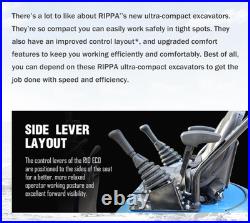 Rippa R10-6 Eco 2026 1.0 Ton Mini Excavator Kubota Diesel Engine US Stock